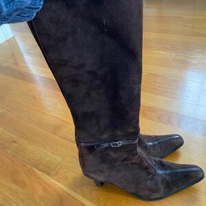 Bellofatto Brown Suede Boots. Size 7.5 Made in Italy